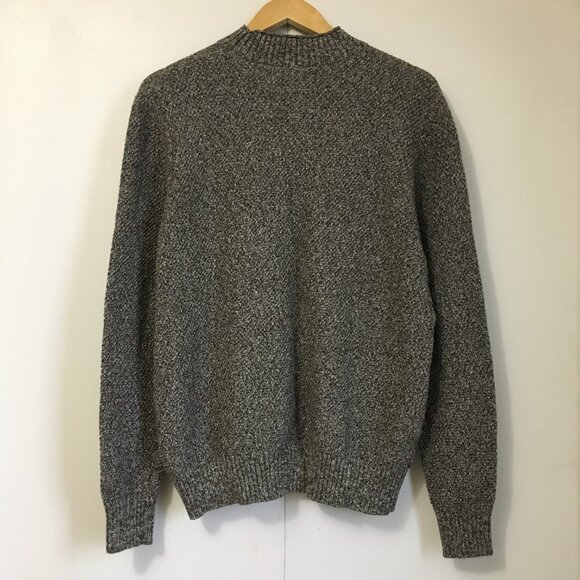 Frank & Oak Olive Knit Unisex 100% Organic Cotton Mock Neck Sweater - Picture 3 of 16